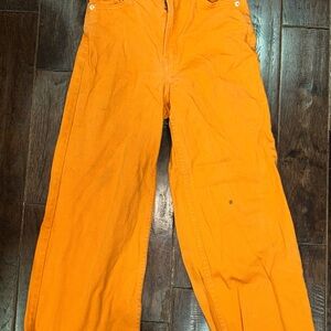 H&M Men's Bright Orange Corduroy Pants